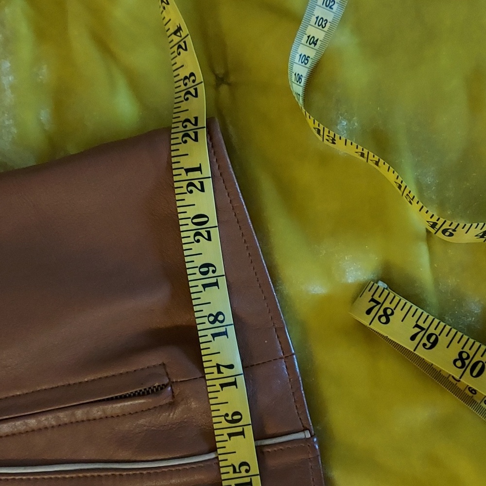 Baby Phat Women's Moto Leather Jacket Tan Cream Piping Removable Lining … - Picture 14 of 16